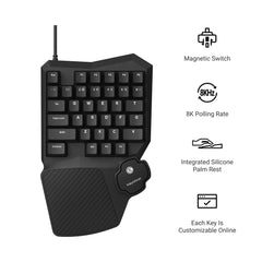 Keychron C0 HE One Handed Magnetic Switch Gaming Keyboard
