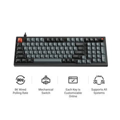 Keychron V5 8K QMK Wired Custom Mechanical Keyboard