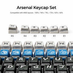 Arsenal - Nuclear Power Shine-through Dye-Sub PBT Full Keycap Set