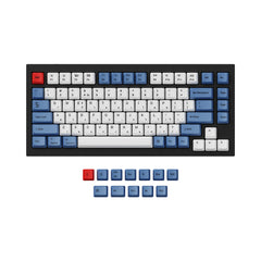 ISO & ANSI Q1 & Q1 Pro & Q2 & Q2 Pro & V1 & V2 & K2 & K2 Pro OEM Dye-Sub PBT Keycap Set - Blue