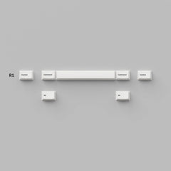Cherry Profile Double-Shot PBT Full Set Keycaps - Black on White - Bow