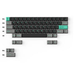 Cherry Profile Double-Shot PBT Full Set Keycaps - Hacker Mint