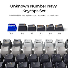 Unknown Number Navy - Cherry Profile Dye-Sub PBT Full Keycap Set