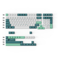 Cherry Profile Double-Shot PBT Full Set Keycaps - White Mint