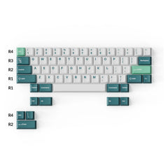 Cherry Profile Double-Shot PBT Full Set Keycaps - White Mint