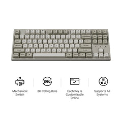 Keychron C1 Pro 8K QMK Wired Custom Mechanical Keyboard
