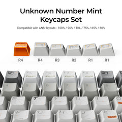 Unknown Number Mint -  Cherry Profile Dye-Sub PBT Full Keycap Set