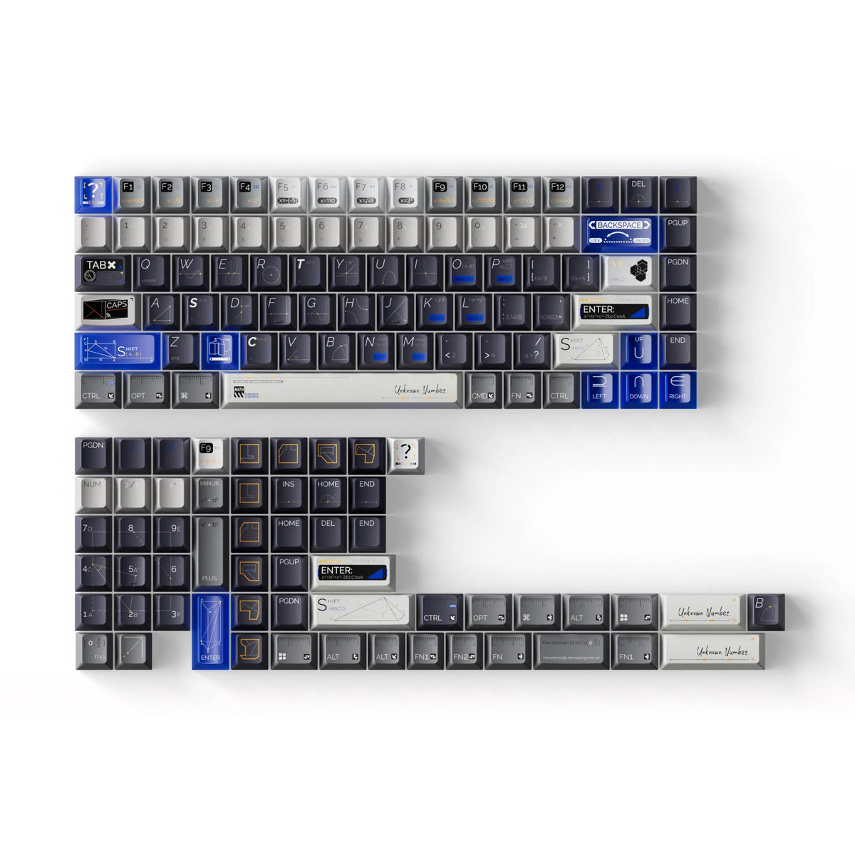 Unknown Number Navy - Cherry Profile Dye-Sub PBT Full Keycap Set