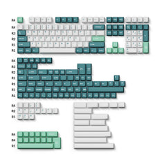 Cherry Profile Double-Shot PBT Full Set Keycaps - White Mint