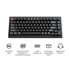 Keychron V1 Ultra 8K Wireless Custom Mechanical Keyboard